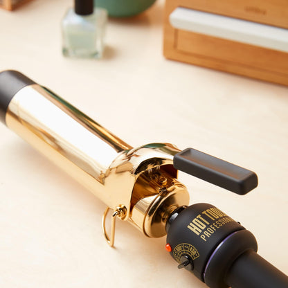 HOT TOOLS (2018 MODEL) Pro Artist 24K Gold Curling Iron | Long Lasting, Defined Curls (1-1/4 in)