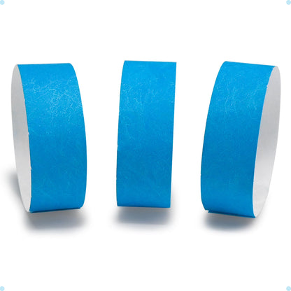 DGBDPACK 500 Pcs Neon Wristbands, 1-500 Consecutive Numbers Waterproof Tearproof Wrist Straps Admission Bracelets Tickets (Neon Blue)