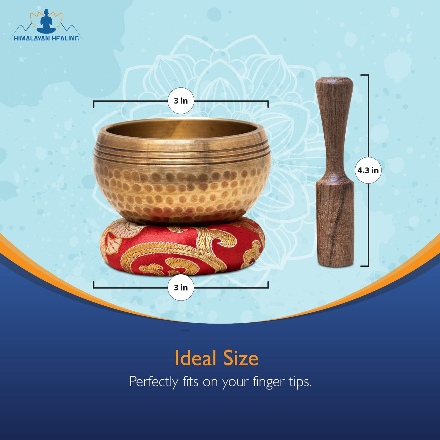 HIMALAYAN HEALING® Tibetan Singing Bowls Set~ Meditation Sound Bowl hand Hammered in Nepal For Yoga, Meditation, Mindfulness, Healing & Chakra balancing~