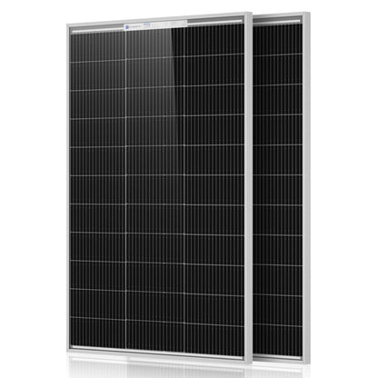 ECO-WORTHY 2pcs 100 Watt Solar Panels Monocrystalline Solar Panel for 12V/24V Battery RV Marine Boat and Other Off-Grid Applications, 2-Pack 100W