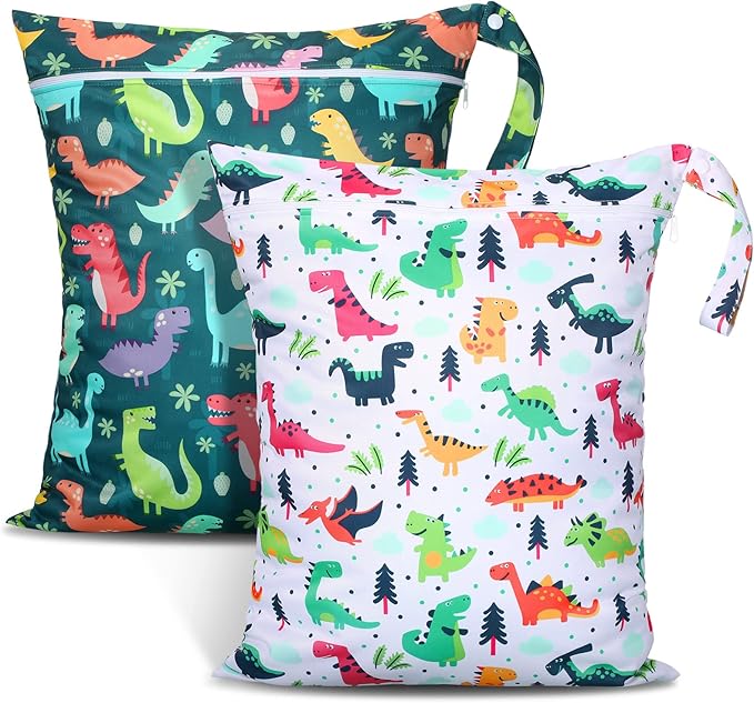 Shappy 2 Pcs Large Travel Laundry Bag Washable Waterproof Wet Dry Large Dirty