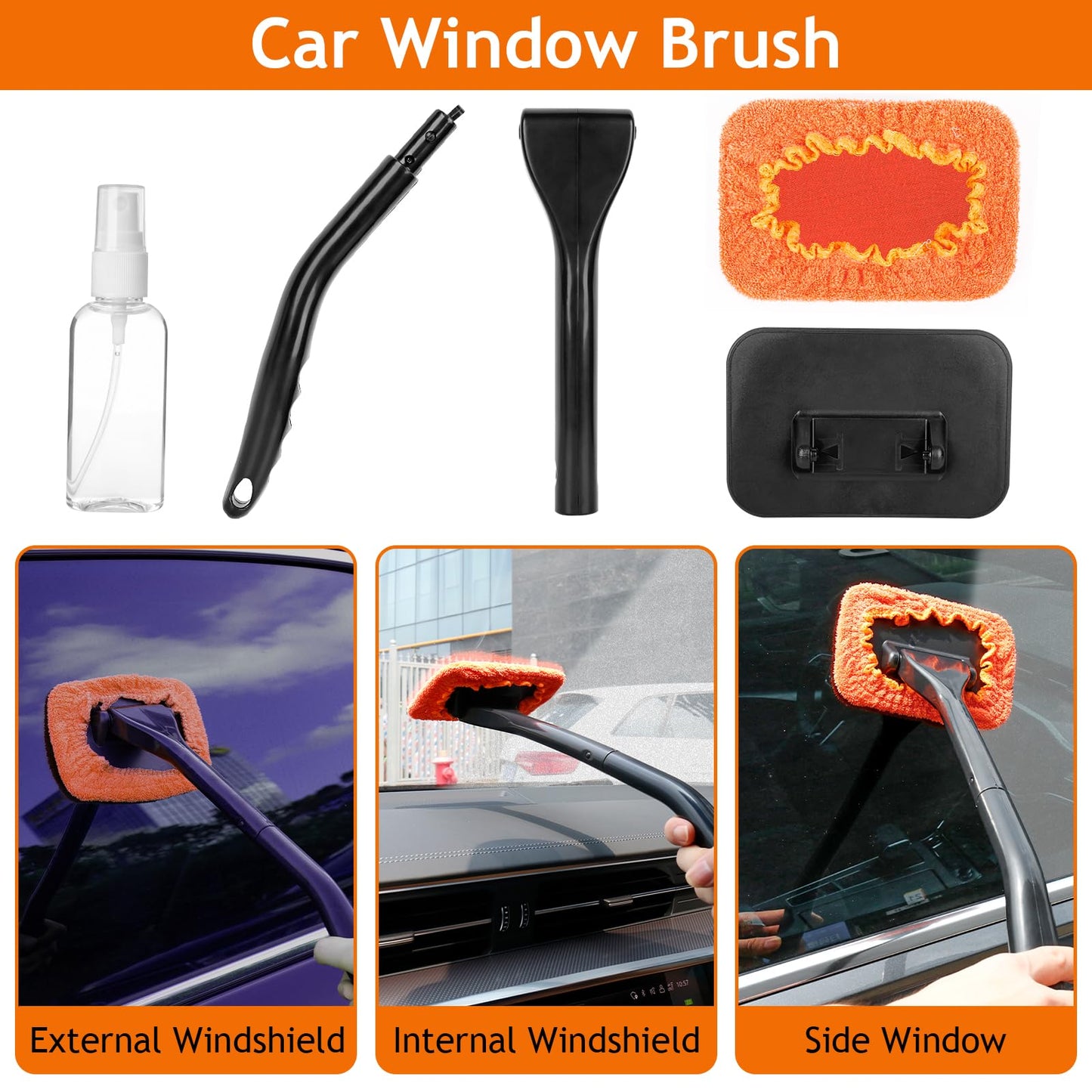 THINKWORK Car Detail Duster Kit - 17PCS Perfect Dust Removal Kit for Interior and Exterior, Detailing Brush, Cleaning Gel, Window Brush, Coral Fleece Towels and Cleaning Pads