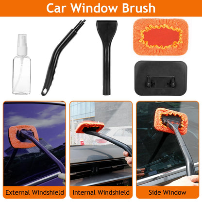 THINKWORK Car Detail Duster Kit - 17PCS Perfect Dust Removal Kit for Interior and Exterior, Detailing Brush, Cleaning Gel, Window Brush, Coral Fleece Towels and Cleaning Pads