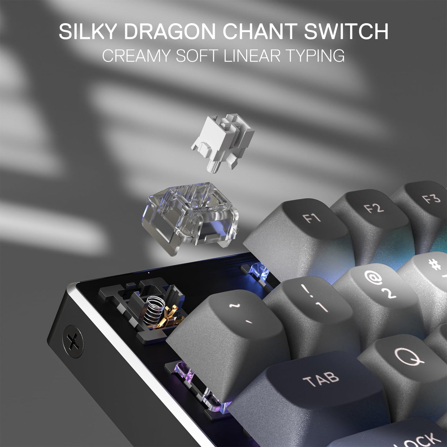 Redragon K556 PRO Upgraded Wireless RGB Gaming Keyboard, BT/2.4Ghz Tri-Mode Aluminum Mechanical Keyboard w/No-Lag Connection, Hot-Swap Linear Quiet Red Switch