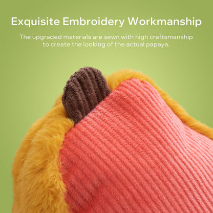 Phantoscope Papaya Shaped Throw Pillow, Fruit Themed Cushion for Couch, Bed and Chair, Pink, 10 x 15 inches