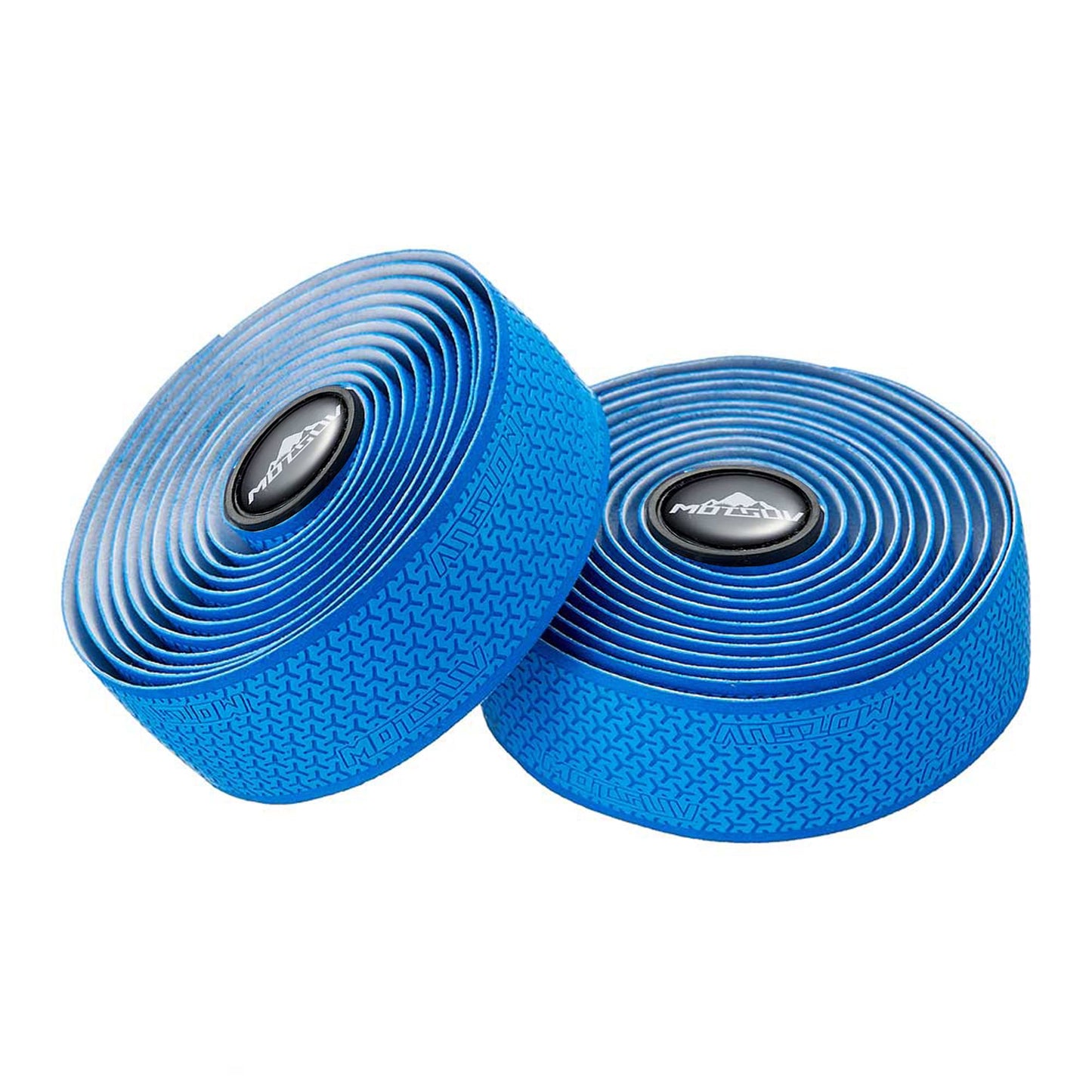 VXM Bike Handlebar Tape,Road Bicycle Bar Tape, PU Leather + EVA,Cycling Handle Grip Wrap-2 Rolls (Blue)