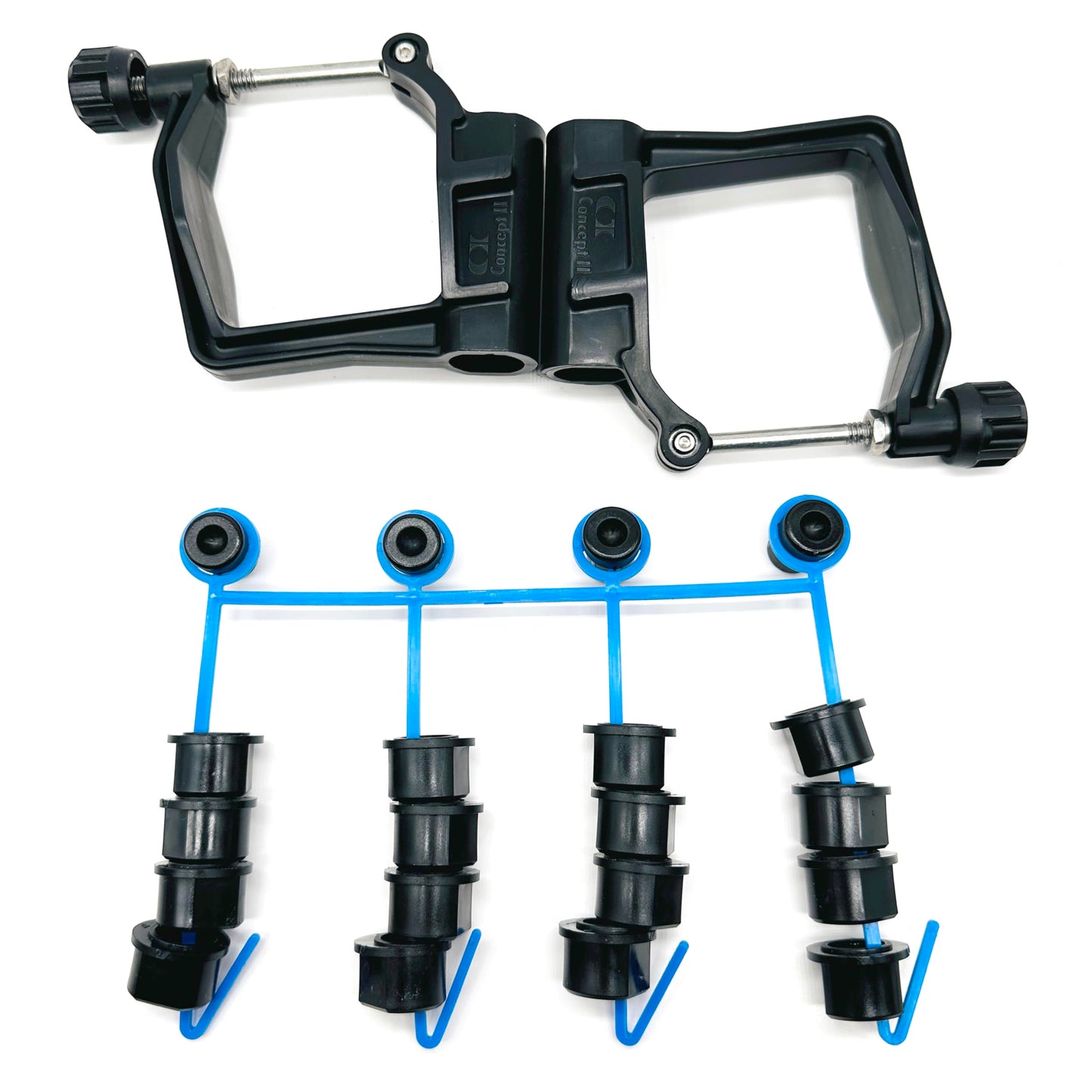 Concept2 Scull Oarlock Kit with Black Pitch Bushings for 1/2 in Rigger Pin, 466