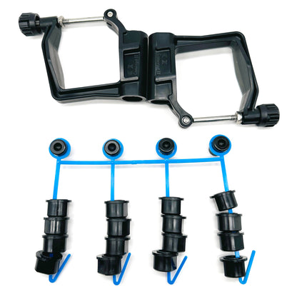 Concept2 Scull Oarlock Kit with Black Pitch Bushings for 1/2 in Rigger Pin, 466