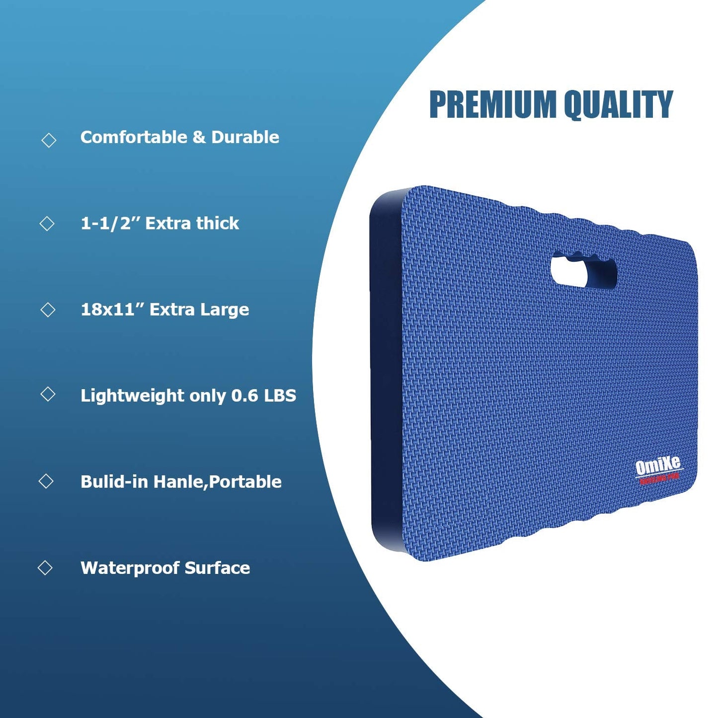 Omixe Comfy Extra Large Thick Waterproof Gardening Kneeling Pad Foam Kneeler Mat Garden Knee Pad Cushion for Gardening Planting Yard Work Prayer Yoga Mechanic Workout Baby Bath