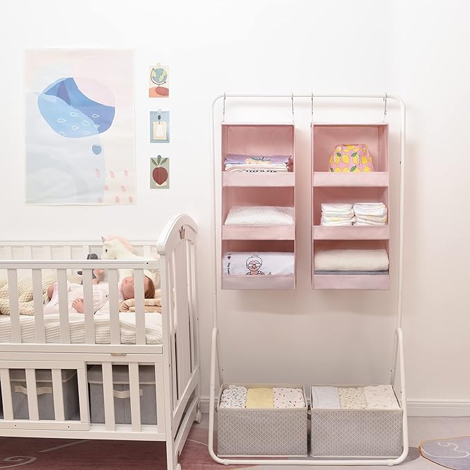 GRANNY SAYS 3 Shelf Hanging Closet Organizers and Storage, Collapsible Closet