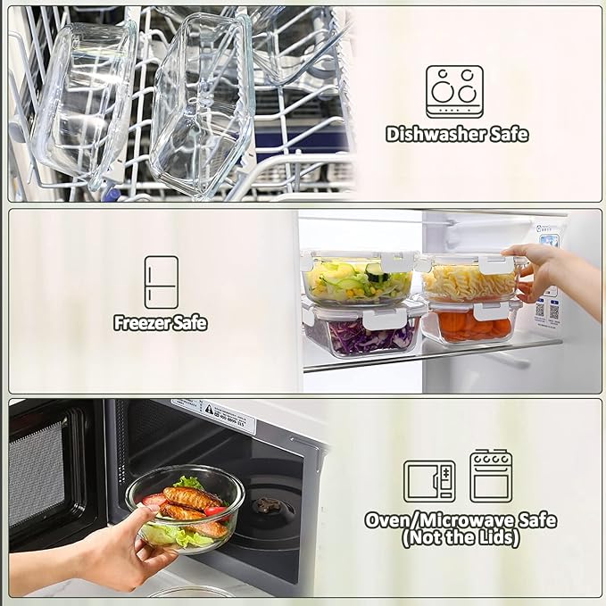 24-Piece Glass Food Storage Containers