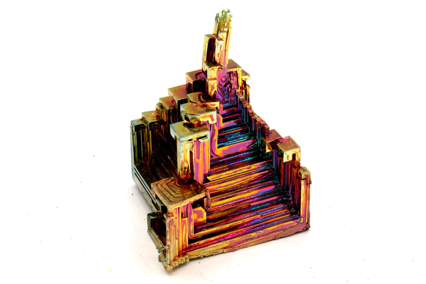 Rainbow Bismuth Crystal Stone Specimen for Collecting Decoration Wire Wrapping Wicca Reiki Energy Healing 99.99% USA Pure Mineral Element by Awesome Industries (200-300 Gram Weight)