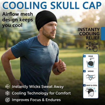 Gainlove 2 Pack Cooling Skull Caps for Men & Women, Breathable 3D Mesh Sweat Wicking Running Hat for Cycling Helmet & Hard Hat Liner