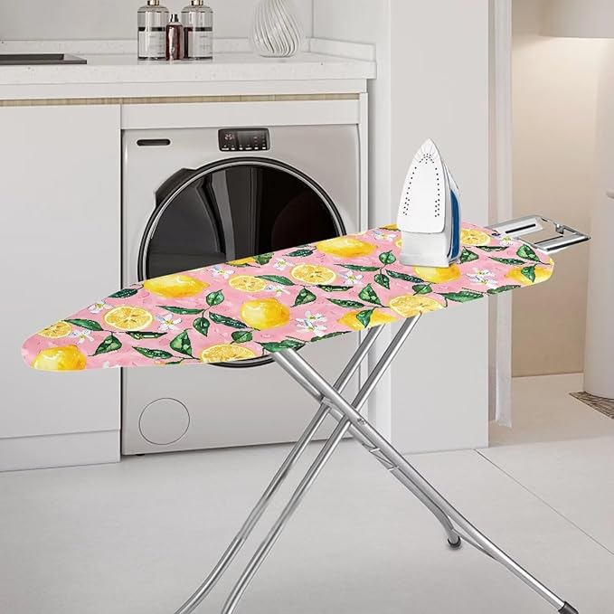 Lemon Ironing Board Cover, Elastic Edge, Heavy Duty Iron Pad Covers Standard