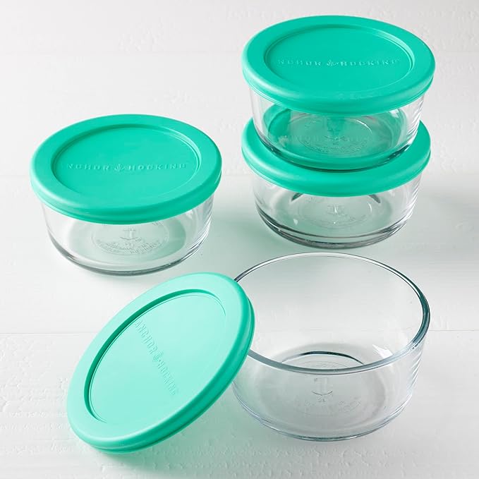 Anchor Hocking 2 Cup Glass Storage Containers