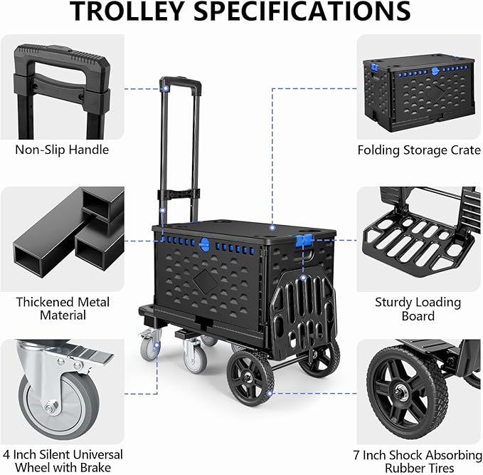 KEDSUM 4-in-1 Convertible Dolly Cart