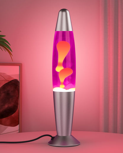 Eadaiylon Pink LED Motion Lamp for Adults and Kids, Liquid Motion Lamps with Yellow Wax Flows, Nigh Light Lamp Home Office Room Decor Great Gift for Women and Girls