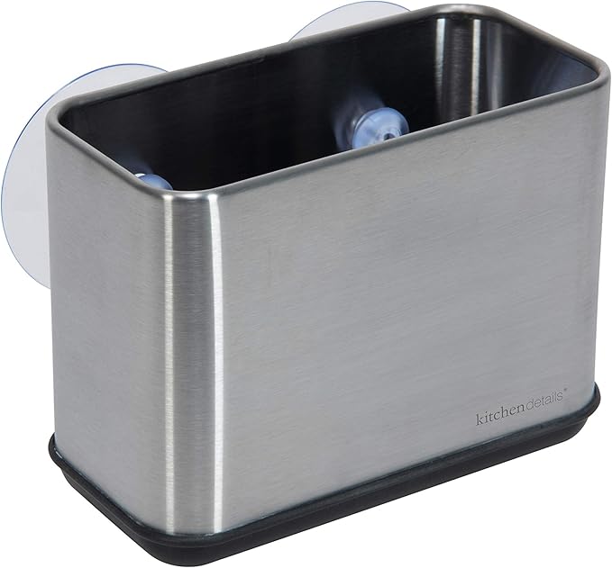 Kitchen Details Cup Sponge Holder/Basket, Space-Saving, in Stainless Steel