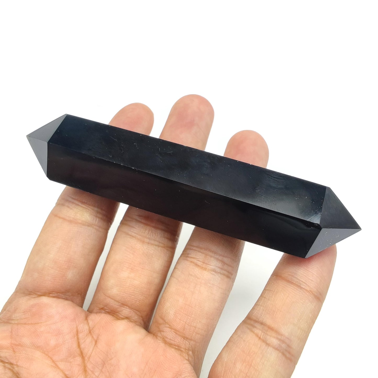 10cm Natural Crystal Tower Two Point Wand Obelisk 6 Faceted Crystals Point Chakra Stone Kit Home Decor Reiki Healing Gift (Dream Amethyst)