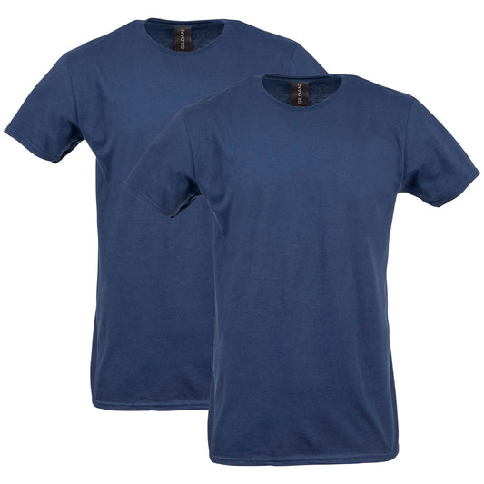 Gildan Adult Softstyle Cotton T-Shirt, Style G64000, Multipack, Navy (2-Pack), Large