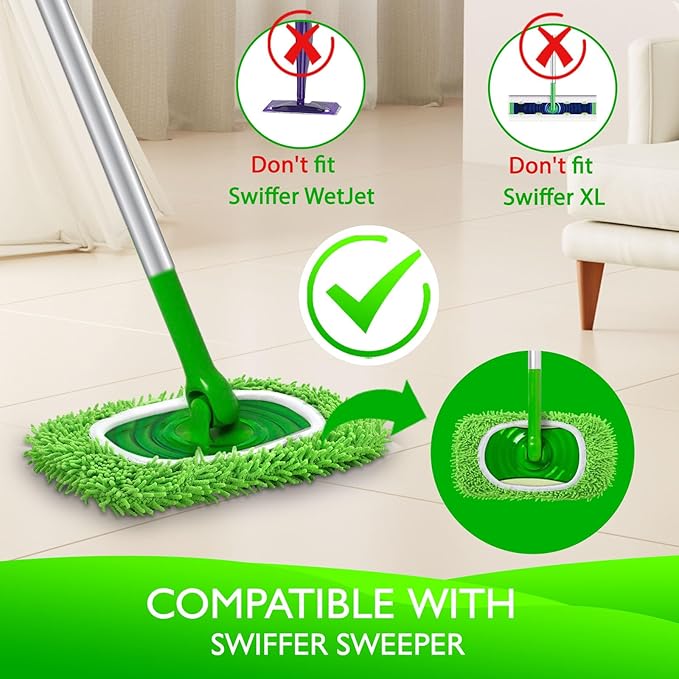Reusable Microfiber Mop Pads Compatible