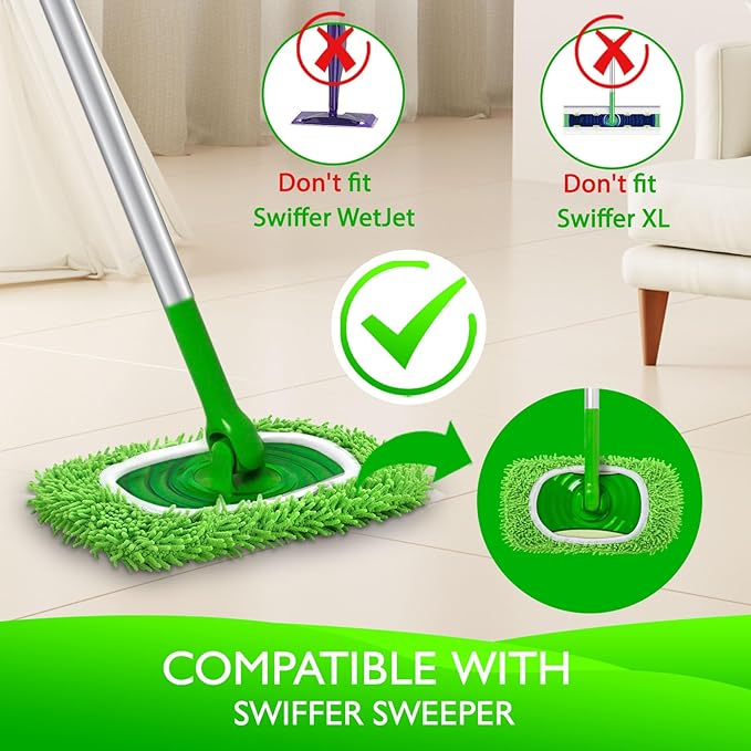 Reusable Microfiber Mop Pads Compatible
