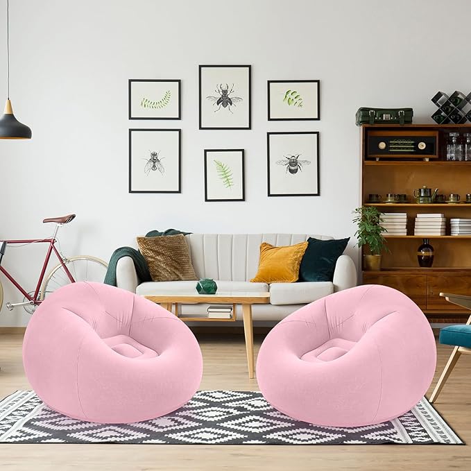 Realspring Inflatable Bean Bag Chairs Outdoor Blow up Camping Chairs Inflatable