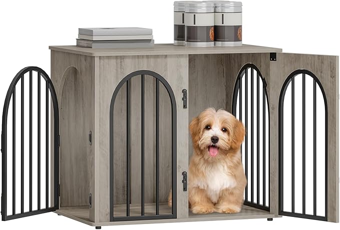 Hzuaneri 26.8'' Wooden Dog Crate Furniture, Indoor Dog Kennel Dogs Cage