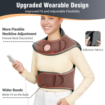Comfytemp Heating Pad for Back, Weighted Heating Pads for Neck and Shoulders and Back Pain Relief, 2.5lb Electric Heating Pad with Adjustable Band, Mothers Day Gifts, with Auto-Off