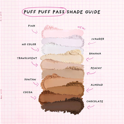 Kimchi Chic Beauty Puff Puff Pass Set and Bake Setting Powder for Makeup, Extra Fluffy Loose Face Powder Poof, Soft Natural Face Makeup for Uneven Skin Tone, 03 Translucent