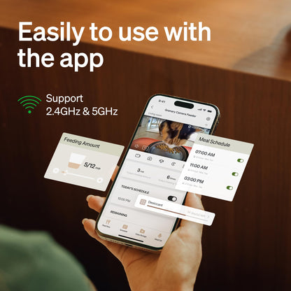 PETLIBRO Automatic Cat Feeder with Camera, 1080P HD Video with Night Vision, 5G WiFi Pet Feeder with 2-Way Audio, Low Food & Blockage Sensor, Motion & Sound Alerts for Cat & Dog Single Tray