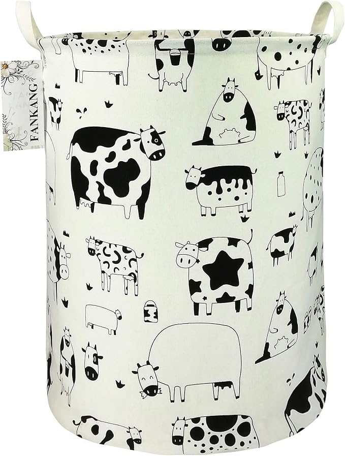 FANKANG Storage Basket, Nursery Hamper Canvas Laundry Basket Foldable