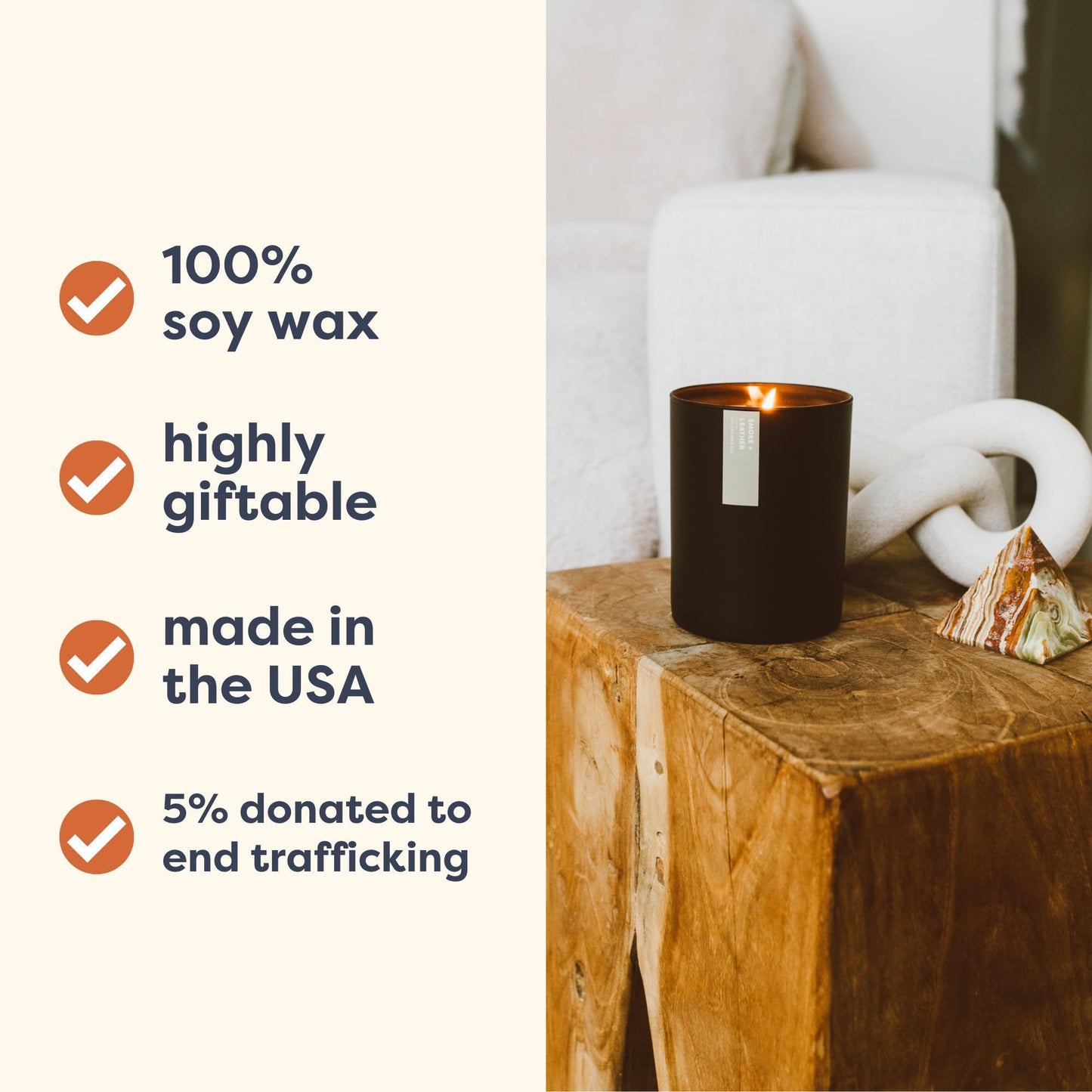 Calyan Wax Co. Aspen & Fog Scented Candle - 75 Hour Burn - Luxury Clean Soy Wax Candles - Long Lasting Black Tumbler Jar Candle for Home - 10.2oz