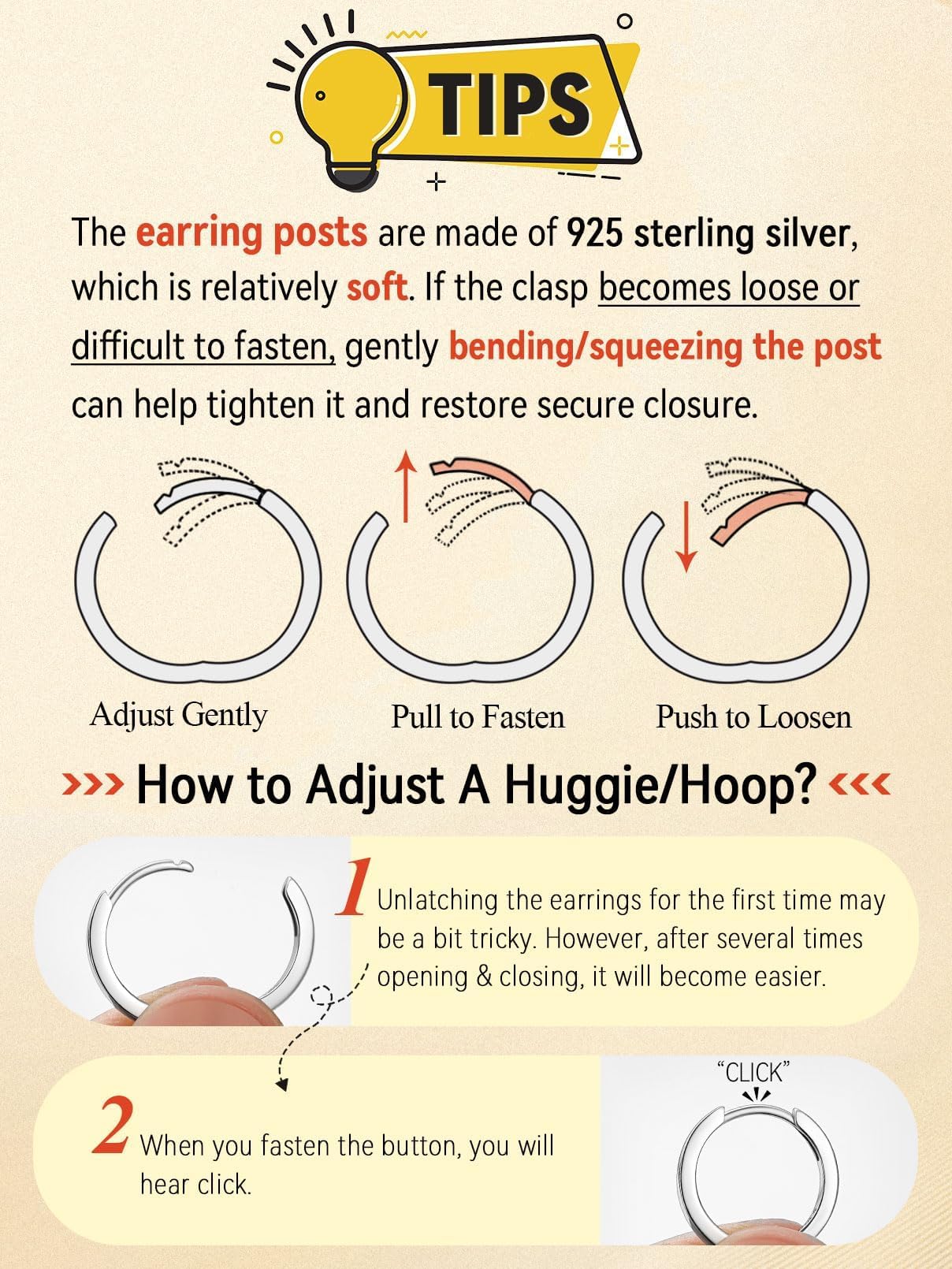 FaithHeart Cubic Zirconia Hoop Earrings for Women, Rose Gold Hypoallergenic Huggie Hoop Earrings, Small Cartilage Earrings for Women 20mm, Send Gift Box