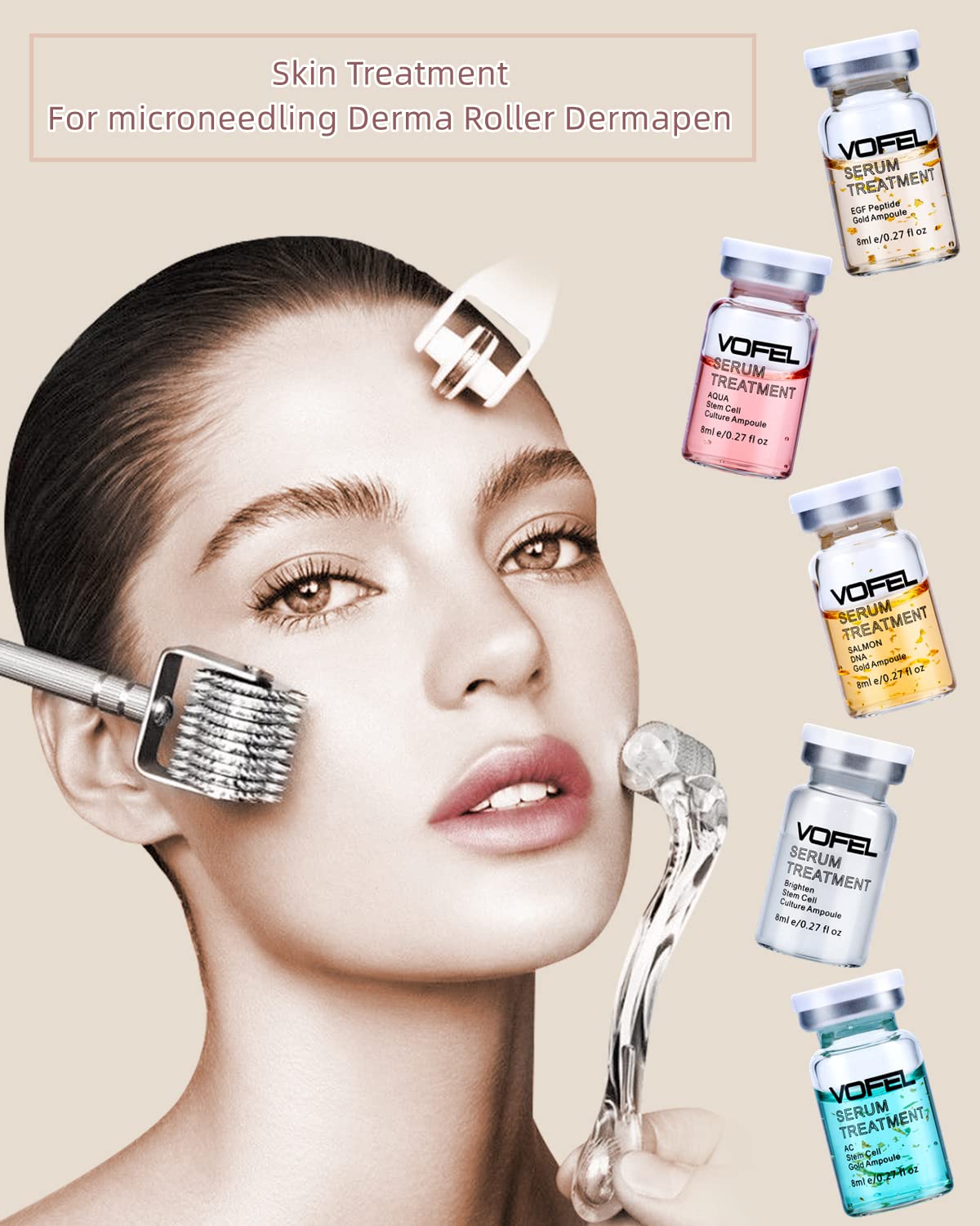 BB Glow Starter Kit BB Glow Serum for Microneedling Serum Ampoule Skin Treatment Kit 0.27oz 12 Vials