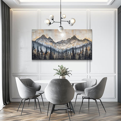 PHAOHUAXM Large Wall Art For Bedroom Wall Decor For Living Room Modern Office Dining Room Decor Abstract Ink-Wash Landscape Mountain Wall Pictures Printed Canvas Mountain Artwork Home Decor 20"X40"