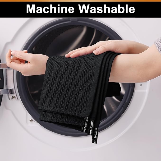 Homaxy 100% Cotton Kitchen Towels and Dishcloths Set