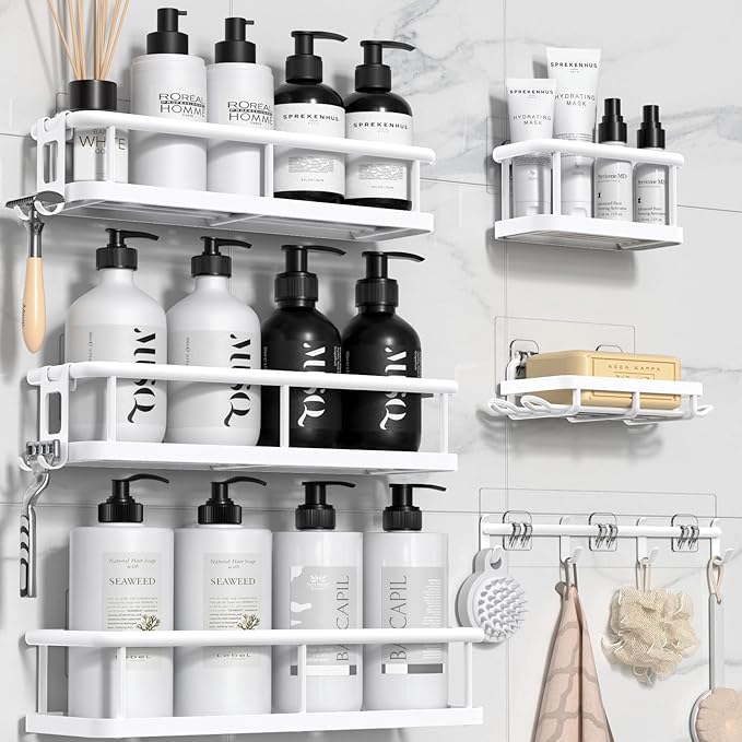 YASONIC Shower Caddy, 6 Pack Large Capacity shower organizer