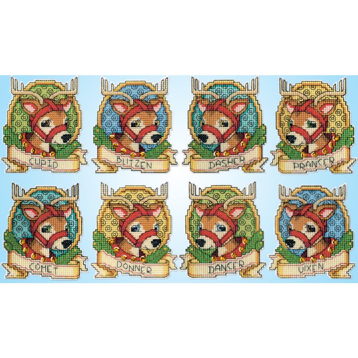 Reindeer Counted Cross Stitch Ornament Kit