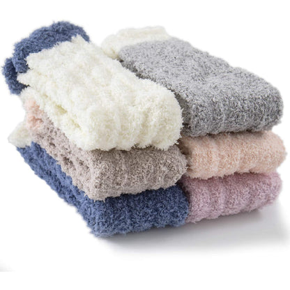 TEHOOK Warm & Cozy Valentines Gifts for Women, Fluffy Fuzzy Plush Sleeping Slipper Socks - Soft Warm Fabric