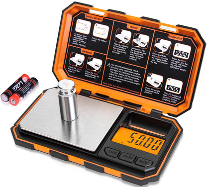 Fuzion Digital Pocket Scale, 500g x 0.01g Gram Scale, Mini Scale 6 Units Jewelry Scale with LCD Display, Tare Function for Food, Jewelry, Coin, Coffee