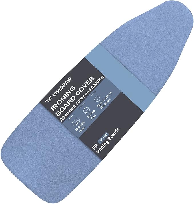 Ironing Board Cover and Pad 18x49, Extra Wide, Thick Padding, Elastic Edge
