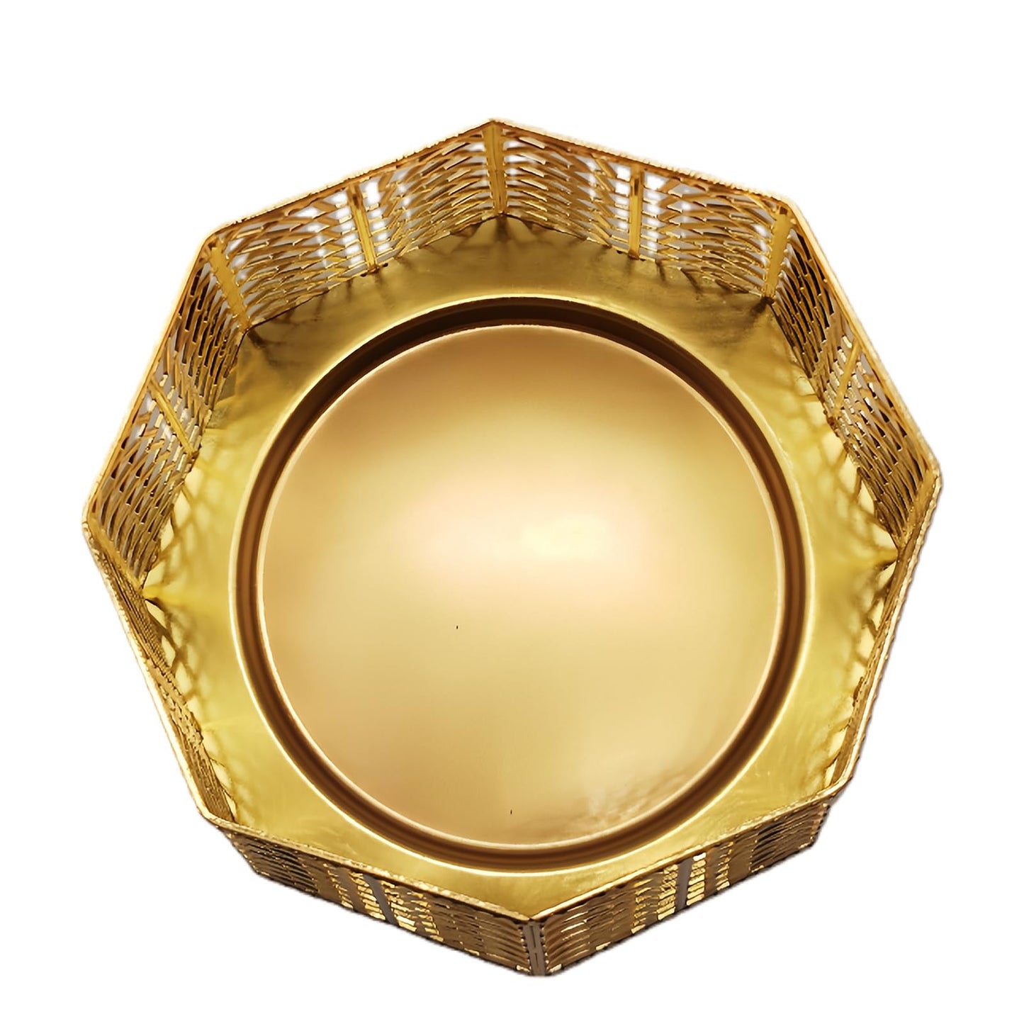 Dorephine 3 Wick Candle Holder, Golden Shell Design Candle Jar Holder for 4-Inch Diameter Jars (5.25" D x 3.5" H) (Golden)