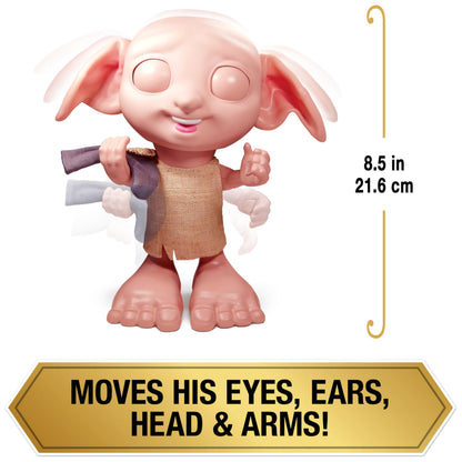 Wizarding World Harry Potter, Interactive Magical Dobby Elf Doll with Sock, over 30 Sounds and Phrases, 21.6cm, Kids’ Toys for Ages 6 and up