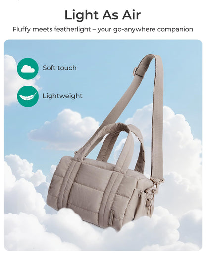 BAGSMART Reiki Gym Bag for Women, Mini/Medium Crossbody Bags for Women, 5L Dance Bag with Detachable Strap, 15L Yoga Mate Bag with Wet & Dry Pocket