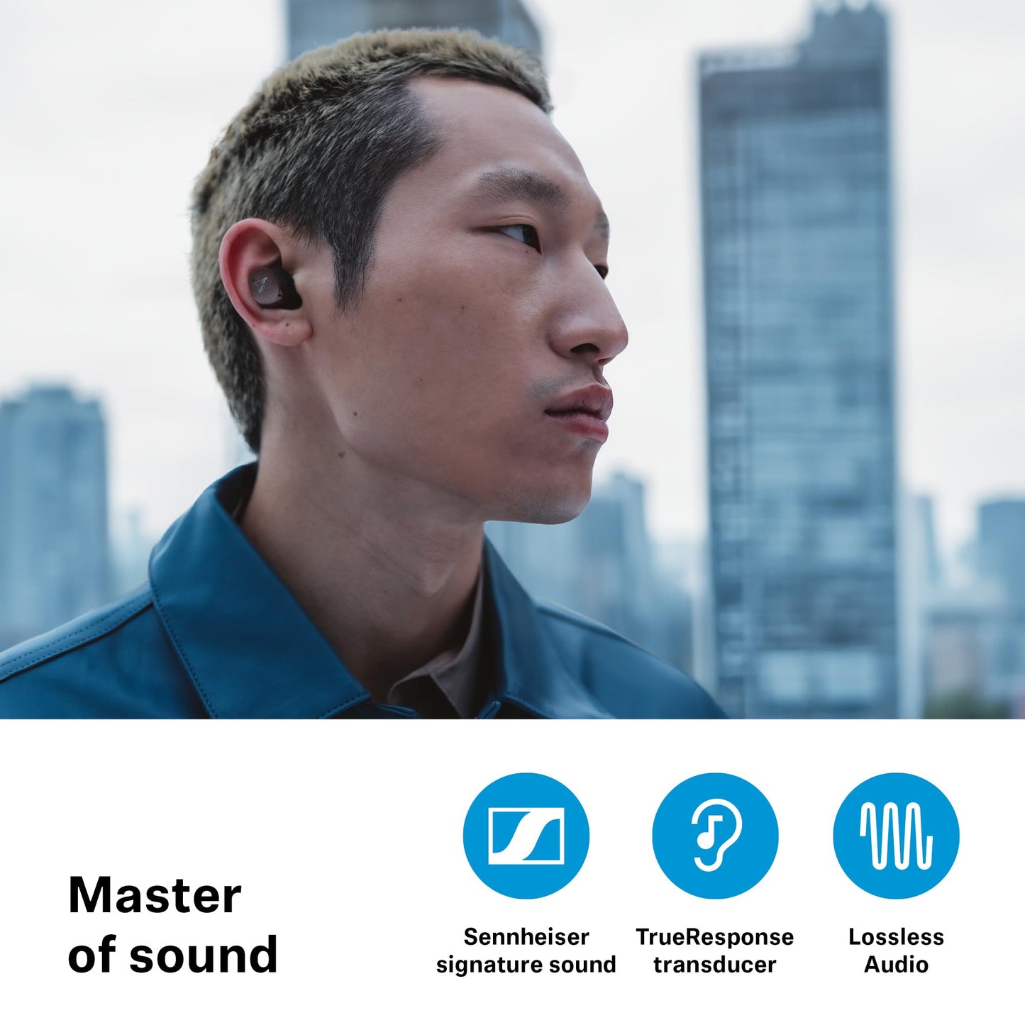 Sennheiser Momentum True Wireless 4 Smart Earbuds with Bluetooth 5.4, Crystal-Clear Sound, Comfortable Design, 30-Hour Battery Life, Adaptive ANC, LE Audio and Auracast - Black Graphite