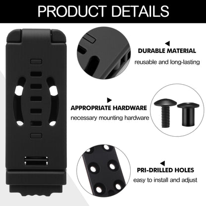 Relaxweex 4 Pack 3 Inch Holster Belt Clips Knife Belt Clip Holster Adjustable Molle Attachment Adapter with Mounting Hardware Panel Mounts Straps Tools for Vests Backpacks(Classic Style)