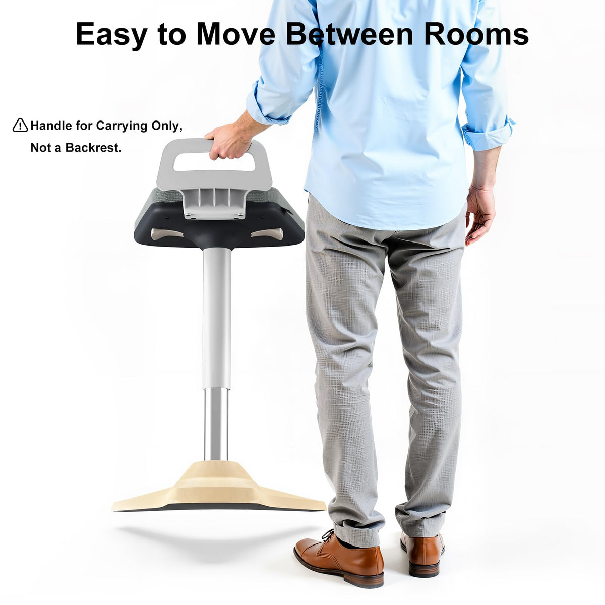 ERGO COLLECT Wobble Stool for Standing Desk, Height Adjustable 22"-31.9", Ergonomic Sit Stand Chair with Non-Slip Base & Upgraded Lift, Home Office Active Sitting Stool