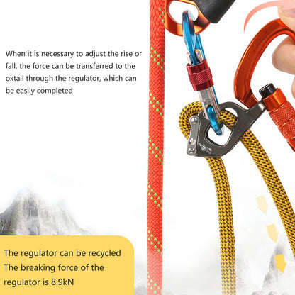XINNIKESI Camper Accessories, Professional Adjust Cowstail Positioning Lanyard Adjuster for Ascending Rock Climbing Mountaineering Tool