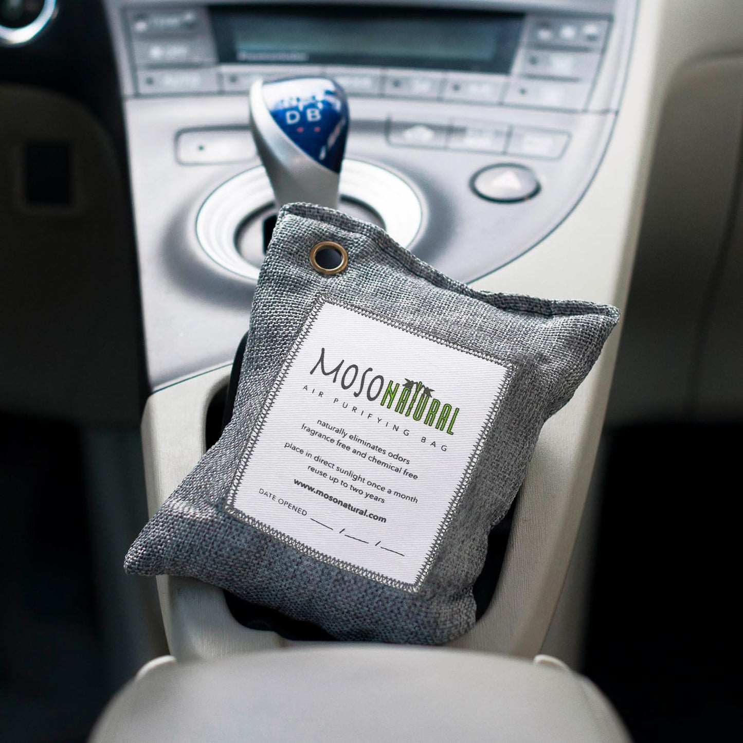 Moso Natural Air Purifying Bag 200g | Premium Bamboo Charcoal Odor Absorber for Home & Car | Closet Odor Eliminator, Small Room Deodorizer & Car Air Freshener | Long Lasting Charcoal Bags Cover 90sqft